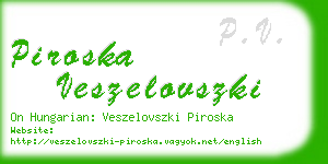 piroska veszelovszki business card